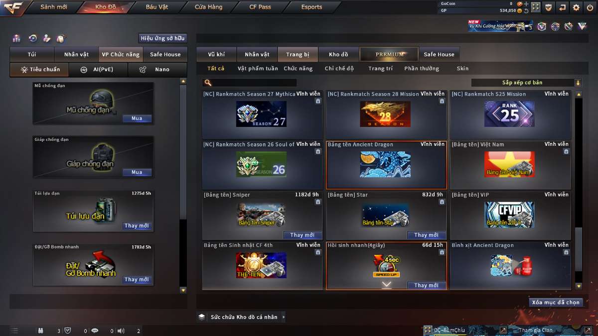 shop acc cf uy tin gia re